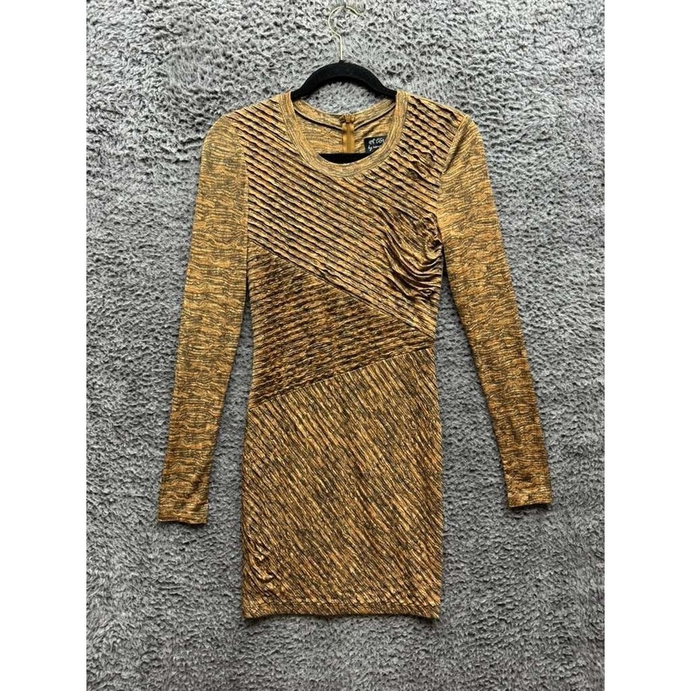 Torn by Ronny Kobo Long‎ Sleeve Mini Bodycon Dress Multicolor Womens Size XS